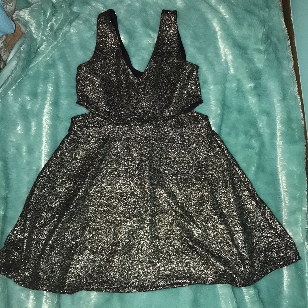 Black and Gold Shimmer Dress